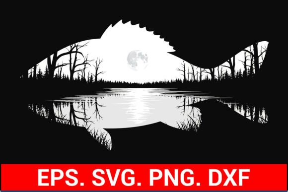 Download Fishing Lake SVG Nature Fish Design. - Lake Collection