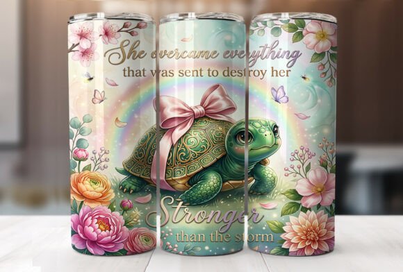 Download Floral Turtle Quote 20oz Tumbler Wrap - 20oz tumbler Collection
