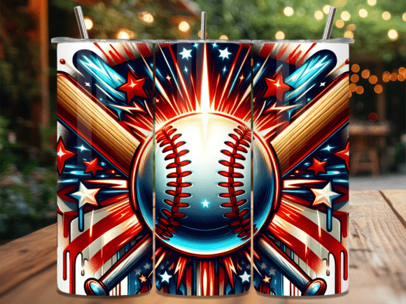 Download Neon Baseball Bat Red White Blue Tumbler - Red white blue Collection
