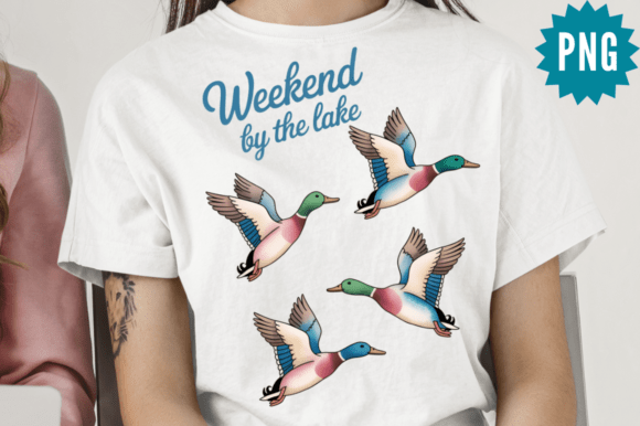 Download Lake Duck Mallard Summer PNG Design - Lake Collection