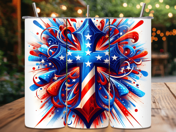 Download Cross Splatter Red White Blue Tumbler - Red white blue Collection