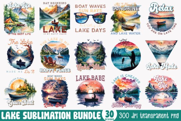 Download Lake Sublimation Bundle - Lake Collection