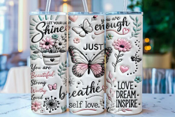 Download Inflated Self Love 20oz Tumbler Wrap PNG - Premium Resources