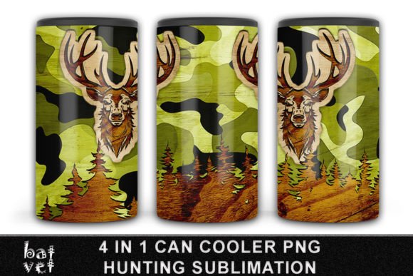 Download 4 in 1 Can Cooler Hunting Sublimation - 4 in 1 Collection