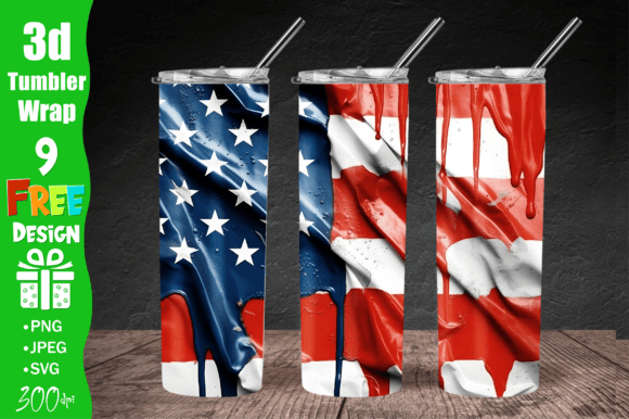 Download 3D American Flag Red White Blue Tumbler - Red white blue Collection
