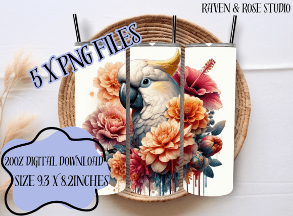 Download Birds &amp; Florals 20oz Tumbler Bundle - 20oz tumbler Collection
