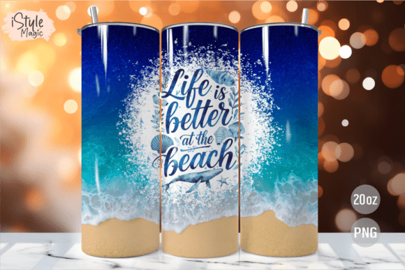 Download Beach Summer 20oz Tumbler Wrap PNG - 20oz tumbler Collection