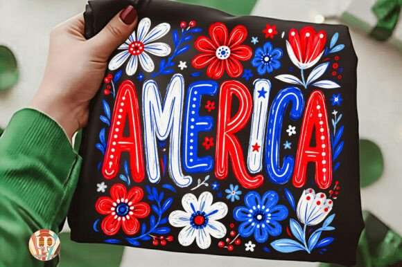 Download Floral America Red White Blue 4th July - Red white blue Collection