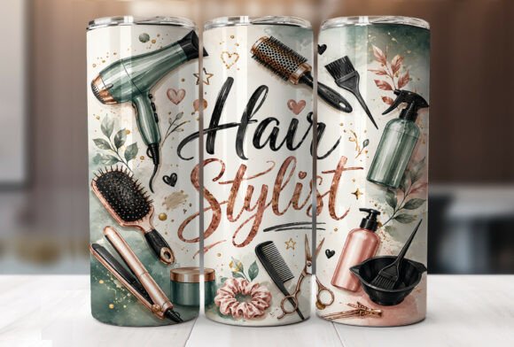 Download Hair Stylist 20oz Tumbler Wrap PNG - Premium Bundle