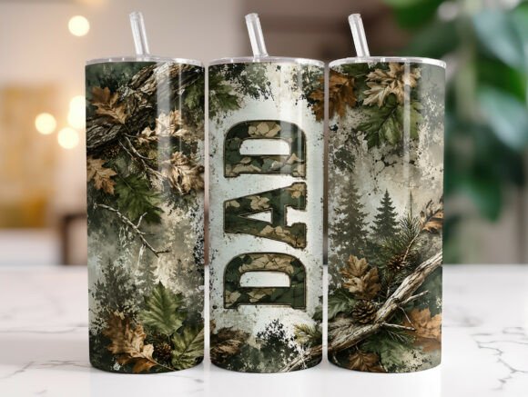 Download Camo Dad 20oz Tumbler Wrap Sublimation - 20oz tumbler Collection