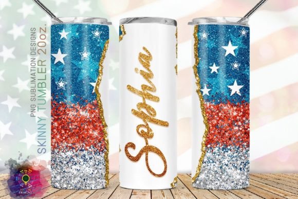 Download Add Name, Red White Blue Glitter Tumbler - Red white blue Collection